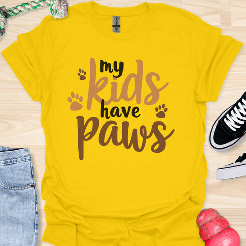 My kids have paws - V1 - Bold and Cool T-Shirt